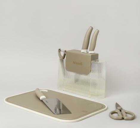 Набор кухонных приборов 7 шт. "Agness" 671-030, серый