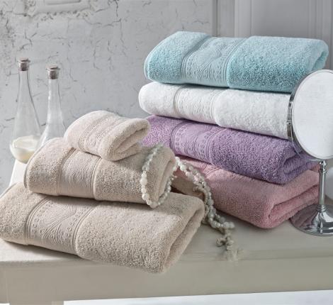 Комплект махровых полотенец 30x50-50x100-70x140 Maison D'or "EXELLENCE", фиолетовый