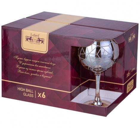 Набор фужеров 6 штук "ГРАФИКА" МЕД 194-954, 280 мл