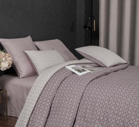 Постельное белье с одеялом "Kazanov.A." Кемер (лаванда платина) Муслин, Евро