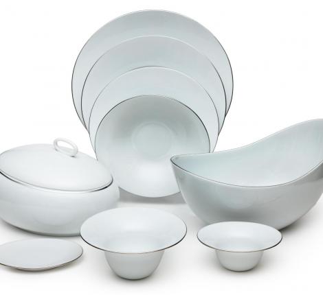 Соусник "EPURE PLATINE" 14х12,5 см, лиможский фарфор