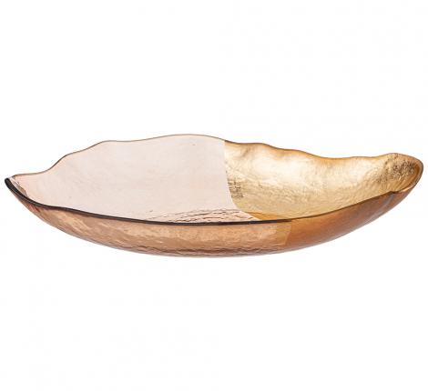 Блюдо овальное "BOHEMIA" AMBER, 34*19 см
