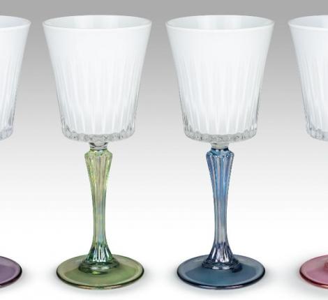 Набор бокалов для вина 6 штук "DOM" хрустальное стекло, высота 20 см