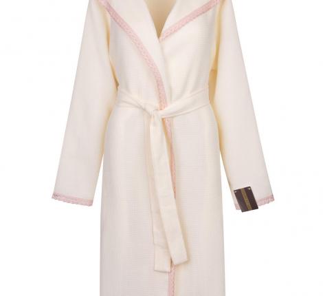 Халат вафельный с капюшоном "Sofi de Marko" Селеста (крем), L
