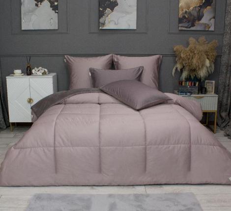 Постельное белье с одеялом "Kazanov.A." Sheffild Premium (капучино латте) Велюр/Сатин, Семейный