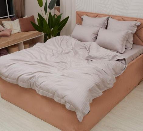 Постельное белье "Sofi de Marko" Моне (пепел лиловый) Страйп Сатин, 1,5 спальный