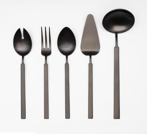 Набор столовых приборов для сервировки "VINTAGE SERVING SET" MAT BLACK, 5 предметов