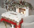 Скатерть с пропиткой SANTALINO "МОРОЗКО.СНЕГИРИ" 140х180 см, красный
