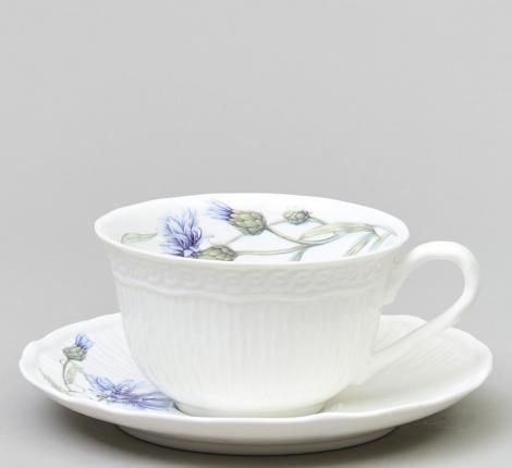 Чайный набор "ВАСИЛЬКИ" 760-827 на 6 персон, 12 предметов (250 мл)