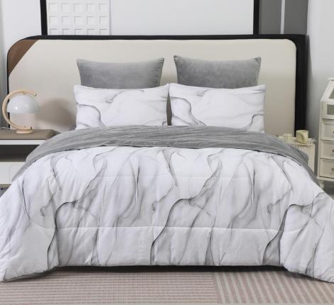 Постельное белье с одеялом "Sofi de Marko" Роберто №14 Велюр/Сатин, Семейный