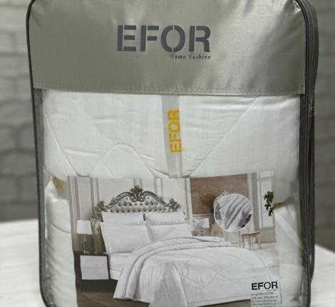 Постельное бельё с одеялом EFOR SATEN BEAYZ (белый), 1,5 спальный