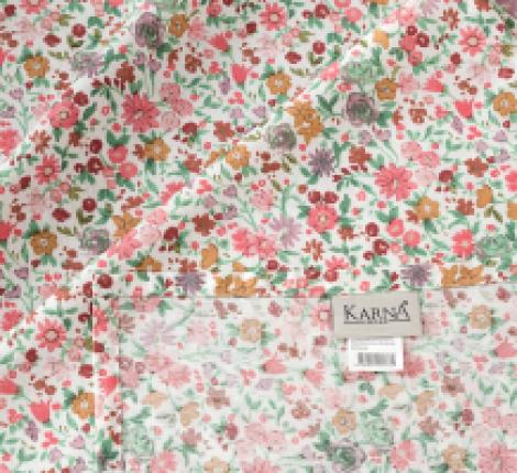 Скатерть с цветочным узором &quot;KARNA''  FLOWERS 150x220 см 1/1, V1