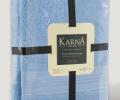 Комплект махровых полотенец &quot;KARNA&quot; SOLID 50х90/1 70x140/1, Голубой