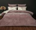 Постельное белье с одеялом "Kazanov.A." Альвина (пыльная роза) Велюр/Egypt Cotton, Семейный