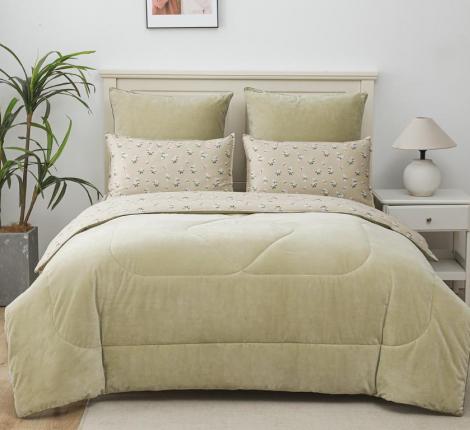 Постельное белье с одеялом "Sofi de Marko" Роберто №26 Велюр/Сатин, Семейный