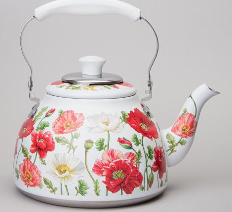 Чайник  "БЕЛЫЕ МАКИ", 1,0 л