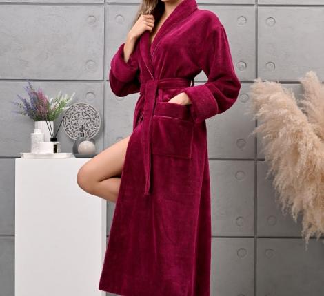 Халат женский трига шалька "AMBIELLA A-1295" фуксия, 2XL