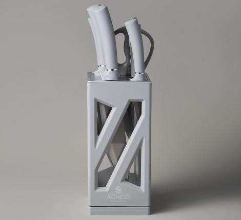 Набор кухонных ножей "AGNESS" 911-761 на вращающейся подставке, 8 предметов