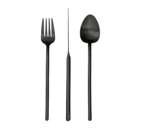 Набор столовых приборов "HERDMAR" STICK MAT BLACK 110 на 6 персон, 24 предмета