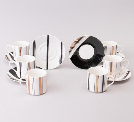 Кофейный набор "TOP STYLE" 165-608 на 6 персон, 12 предметов (180 мл)