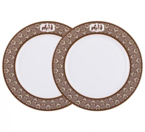 Набор закусочных тарелок 2 шт. "HORSE CLUB", диаметр 20,5 см
