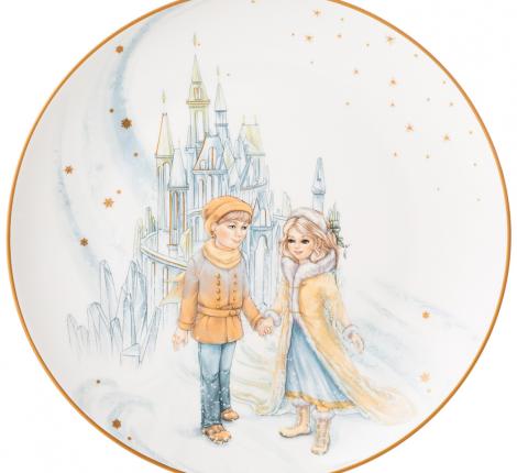 Тарелка закусочная "СНЕЖНАЯ КОРОЛЕВА" 590-551, диаметр 20,5 см