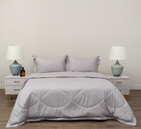 Постельное белье с одеялом "Sofi de Marko" Федерико (пепел лиловый) Страйп Сатин, Семейный