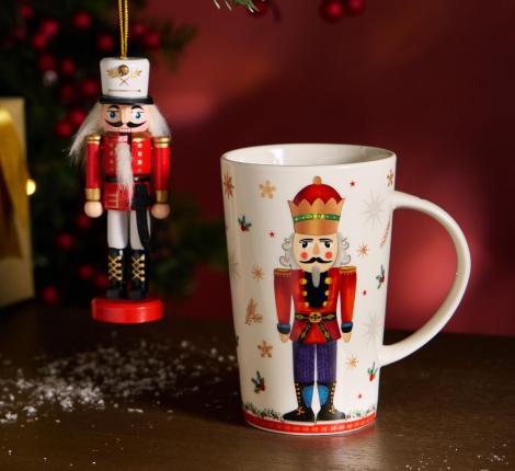 Набор подарочный "ЩЕЛКУНЧИК" 580-098, (кружка 385 мл с ёлочной игрушкой)