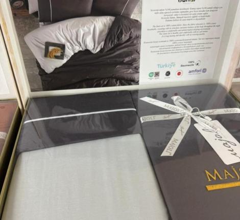 Постельное бельё "MAJOLİ" Double Face BERLİN Ранфорс, Евро
