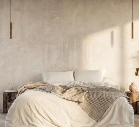 Постельное бельё "MAJOLİ" Stonewashed NATURA Варёный хлопок, 1,5 спальный