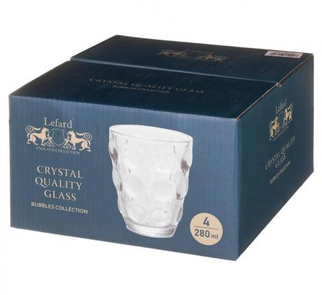 Набор стаканов 4 штуки "BUBBLES", 280 мл