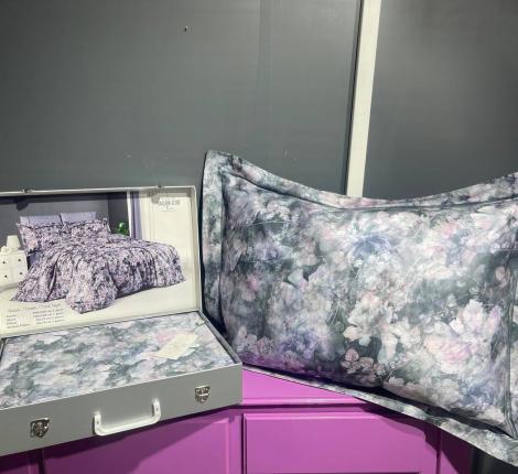 Постельное бельё "Maison D'or" YOLANDA (тёмно-фиолетовый) Тенсел, Евро