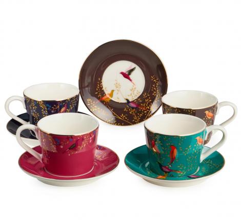 Кофейный набор "GOLDEN BIRDS" на 4 персоны, 8 предметов (120 мл)