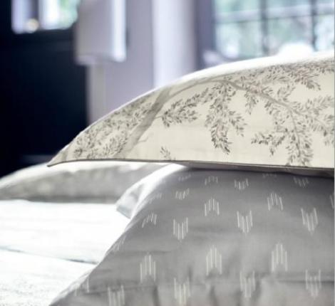 Постельное бельё "Blanc des Vosges" BROCELIANDE BRUME Сатин ДеЛюкс, Евро