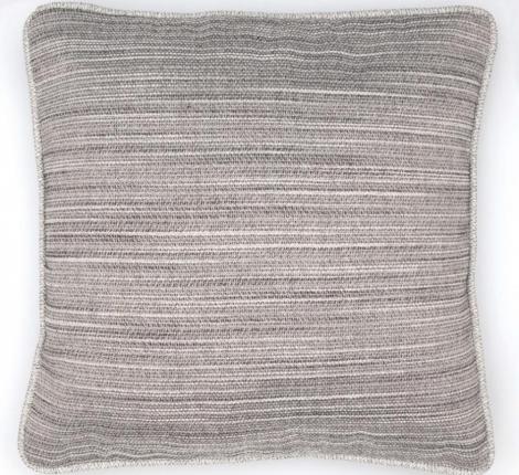 Подушка декоративная "BRUMA" 40х40, серо-белая полоска (кант в елочку)