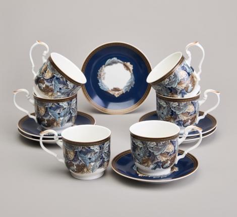 Чайный набор "ART COLLECTION" на 6 персон, 12 предметов (280 мл)