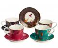 Кофейный набор "GOLDEN BIRDS" на 4 персоны, 8 предметов (120 мл)