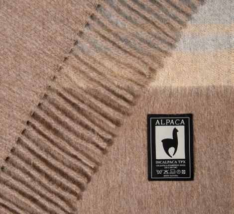 Плед INCALPACA (55% шерсть альпака, 45% шерсть мериноса) PP-55, 170x210