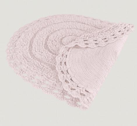 Набор ковриков для ванной &quot;KARNA&quot; кружевной YANA 60x100 +50x70 см, Пудра