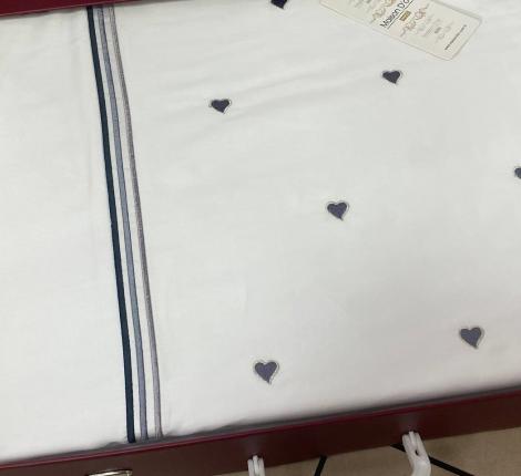 Постельное бельё "Maison D'or" LAMOUR Сатин Евро, бело-серый