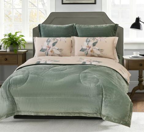 Постельное белье с одеялом "Sofi de Marko" Ренато №39 Велюр/Сатин, Евро