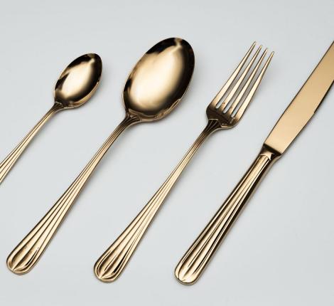 Набор столовых приборов "DUO" gold 35-36 на 6 персон, 24 предмета