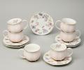 Чайный набор "ВРЕМЕНА ГОДА" 42-566 на 6 персон, 12 предметов (250 мл), розовый