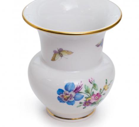 Ваза "FIDIBUS" ( позолота, ручная роспись) фарфор, высота 14,5 см