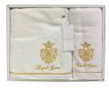 Комплект махровых полотенец  30x50-50x100-85x150 Maison D'or "ROYAL", кремовый
