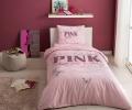 Постельное белье подростковое &quot;TAC&quot; ранфорс PINK 1,5 спальный, розовый