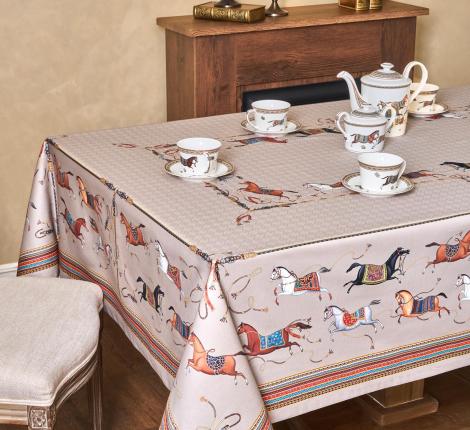 Скатерть с пропиткой SANTALINO "PASSAGE" 160х220 см, капучино