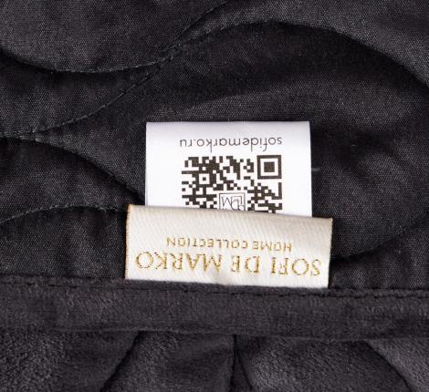 Покрывало "Sofi de Marko" Нобилис (антрацит) Велюр, 240х260