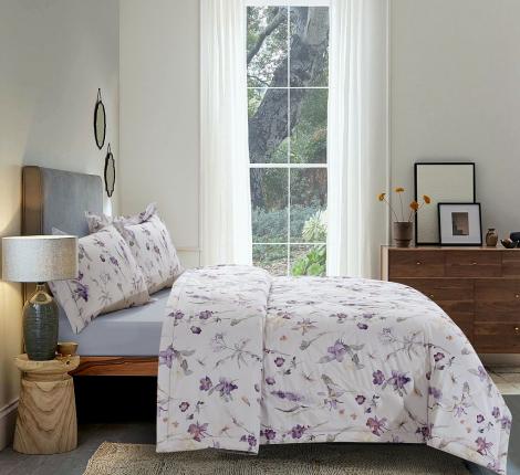 Постельное белье с одеялом "Asabella" 2370-2OSP Мако-Сатин, Семейный