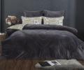 Постельное белье с одеялом "Kazanov.A." Мартина (графит олива платина) Велюр/Egypt Cotton, Евро